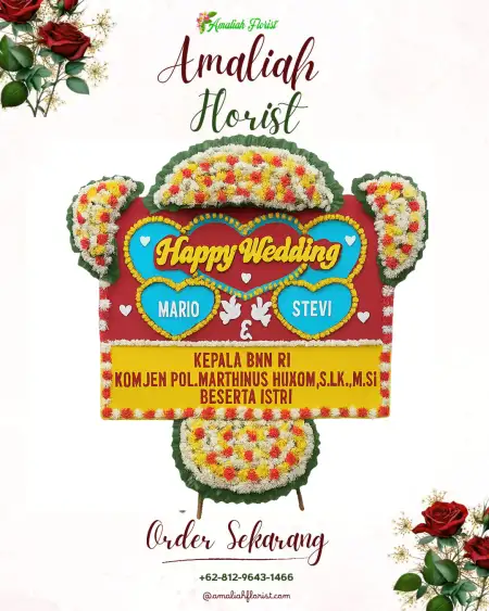 Papan Bunga Pernikahan Candirejo